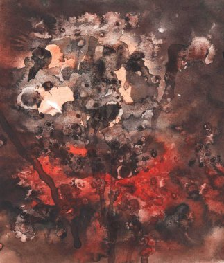 koyu kırmızı, gri, kahverengi, kahverengi, kahverengi, monotip teknikli mermer suluboya, tasarımın için soyut doku arkaplanı