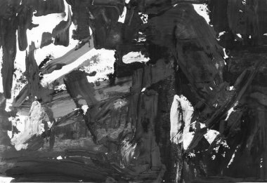 gri siyah ve beyaz gradyan, akrilik boya monotip tekniği, soyut doku tasarımı için arka plan çizimi.