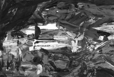 gri siyah ve beyaz gradyan, akrilik boya monotip tekniği, soyut doku tasarımı için arka plan çizimi.