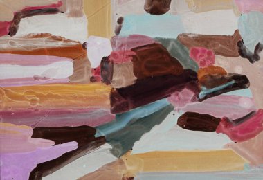 Parlak renkli resim, çağdaş sanat. Gouache akrilik mizaç boyası, soyut doku el çizimi, tasarımınız için gradyan arka plan. mavi kahverengi, gri, bordo, mor, pembe, yeşil, siyah.