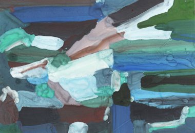 Parlak renkli resim, çağdaş sanat. Gouache akrilik mizaç boyası, soyut doku el çizimi, tasarımınız için gradyan arka plan. mavi gri, pembe, yeşil, siyah beyaz.