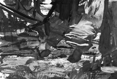 gri siyah ve beyaz gradyan, akrilik boya monotip tekniği, soyut doku tasarımı için arka plan çizimi.