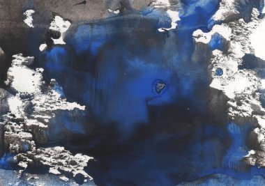 Gri mavi siyah gradyan, monotip tekniğinde mermer suluboya, tasarımın için soyut doku arkaplanı