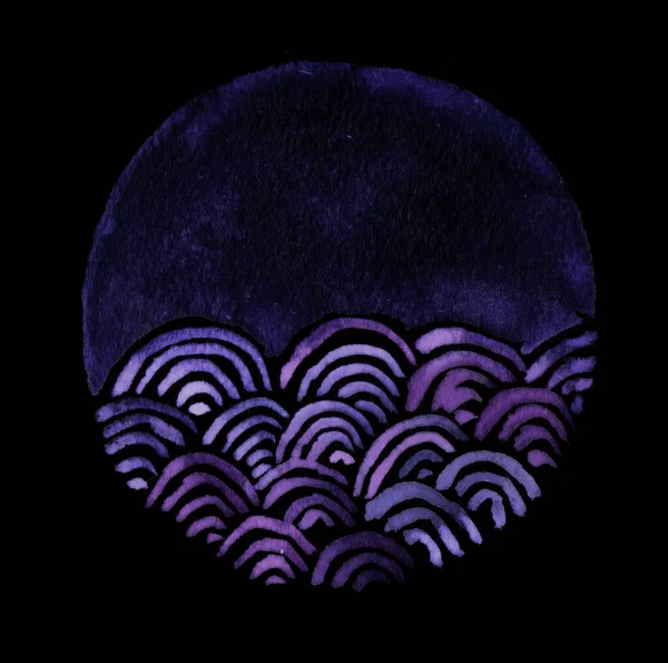 Сейгаиха Сейгайнами Буквально Означает Волна Моря Японский Шаблон Абстрактные Весы — стоковое фото