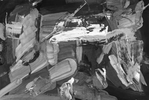 Серый Черно Белый Градиент Гуашь Акриловая Темпера Краска Технике Монотипа — стоковое фото