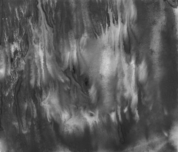 Серый Черно Белый Градиент Мраморная Акварельная Краска Технике Монотипа Абстрактный — стоковое фото
