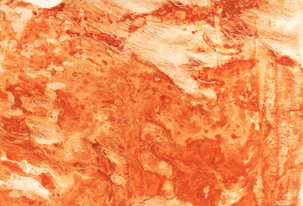 Heldere Aquarelvlekken Roze Geel Oranje Rood Monotype Techniek Abstracte Textuur — Stockfoto