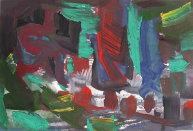 Parlak renkli resim, çağdaş sanat. Gouache akrilik mizaç boyası, soyut doku el çizimi, tasarımınız için gradyan arka plan. Mavi, mor, siyah, beyaz, kahverengi, pembe, bordo.