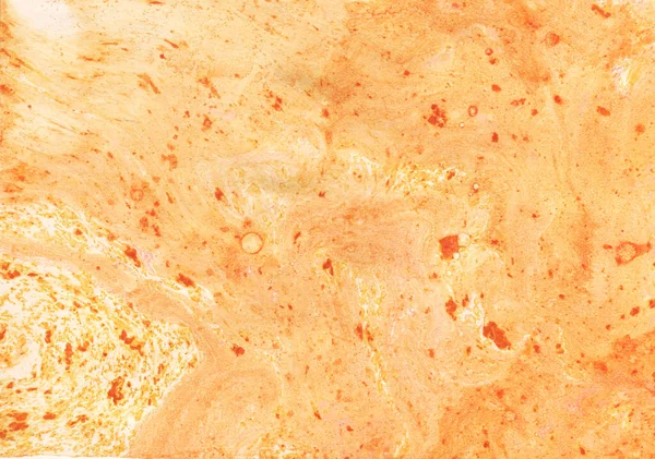 Pittura Arte Contemporanea Macchie Acquerello Giallo Arancio Rosso Tecnica Monotipo — Foto Stock