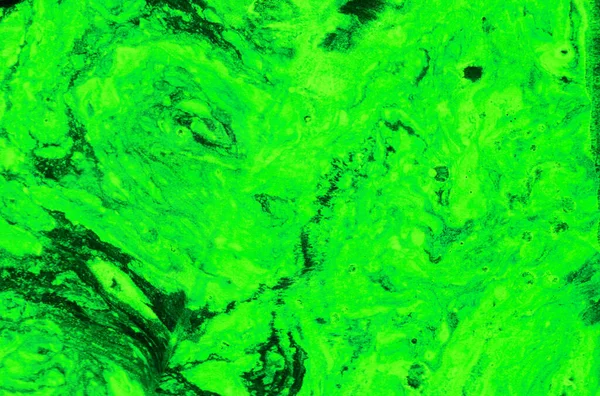 Живопись Современное Искусство Акварель Окрашивает Зеленый Черный Монотипическая Техника Абстрактный — стоковое фото