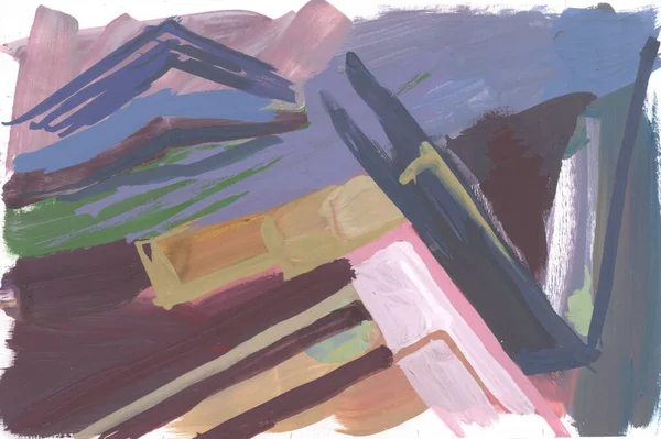 Parlak renkli resim, çağdaş sanat. Gouache akrilik mizaç boyası, soyut doku el çizimi, tasarımınız için gradyan arka plan. Mavi, mor, eflatun, beyaz, kahverengi, bordo zeytinli.