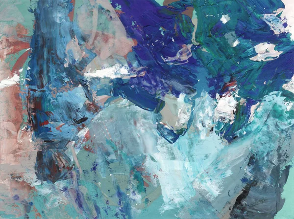 Parlak renkli resim, çağdaş sanat. Gouache akrilik mizaç boyası, soyut doku el çizimi, tasarımınız için gradyan arka plan. mavi gri mor siyah beyaz kahverengi