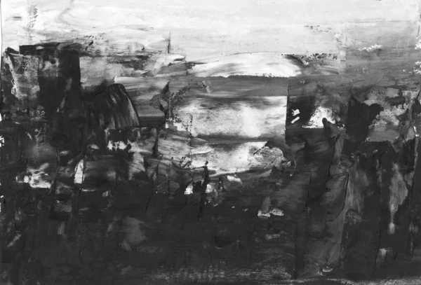 El çizimi Sanat Yazısı Soyut Modern Akrilik Yağlı Boyama. İskandinav tarzı. Soyut Poster, Çağdaş parlak doku boya palet bıçağı fırça darbeleri Siyah Gri Beyaz Poster tekniği