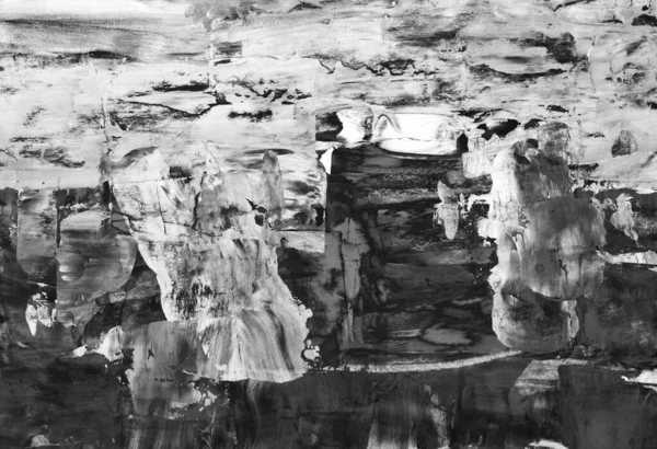 El çizimi Sanat Yazısı Soyut Modern Akrilik Yağlı Boyama. İskandinav tarzı. Soyut Poster, Çağdaş parlak doku boya palet bıçağı fırça darbeleri Siyah Gri Beyaz Poster tekniği