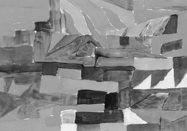 Resim, modern sanat çağdaş. gri siyah ve beyaz gradyan, monotip tekniğinde gouache akrilik boya, tasarımın için soyut doku çizimi arka plan.