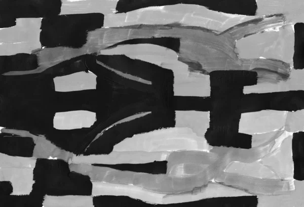 Resim Modern Sanat Çağdaş Gri Siyah Beyaz Gradyan Monotip Tekniğinde — Stok fotoğraf
