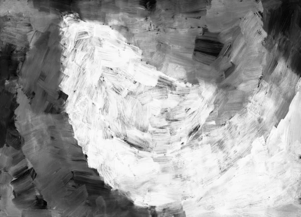 Resim, modern sanat çağdaş. gri siyah ve beyaz gradyan, monotip tekniğinde gouache akrilik boya, tasarımın için soyut doku çizimi arka plan.