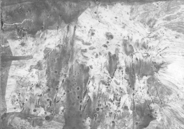 Schwarz Grauer Weißer Marmor Farbe Monotypie Technik Abstrakte Textur Hintergrund — Stockfoto
