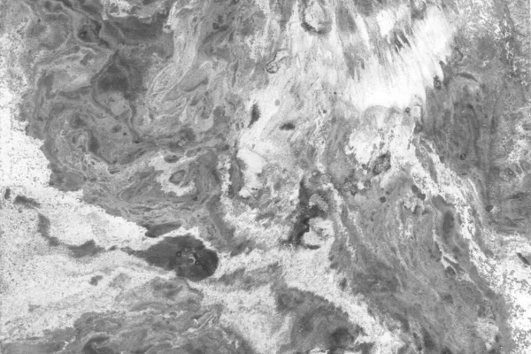 Черный Серый Белый Мрамор Краска Технике Монотипа Абстрактный Текстурный Фон — стоковое фото