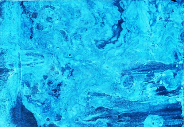 Морской Океан Волны Синие Белые Черные Яркие Краски Технике Монотипа — стоковое фото