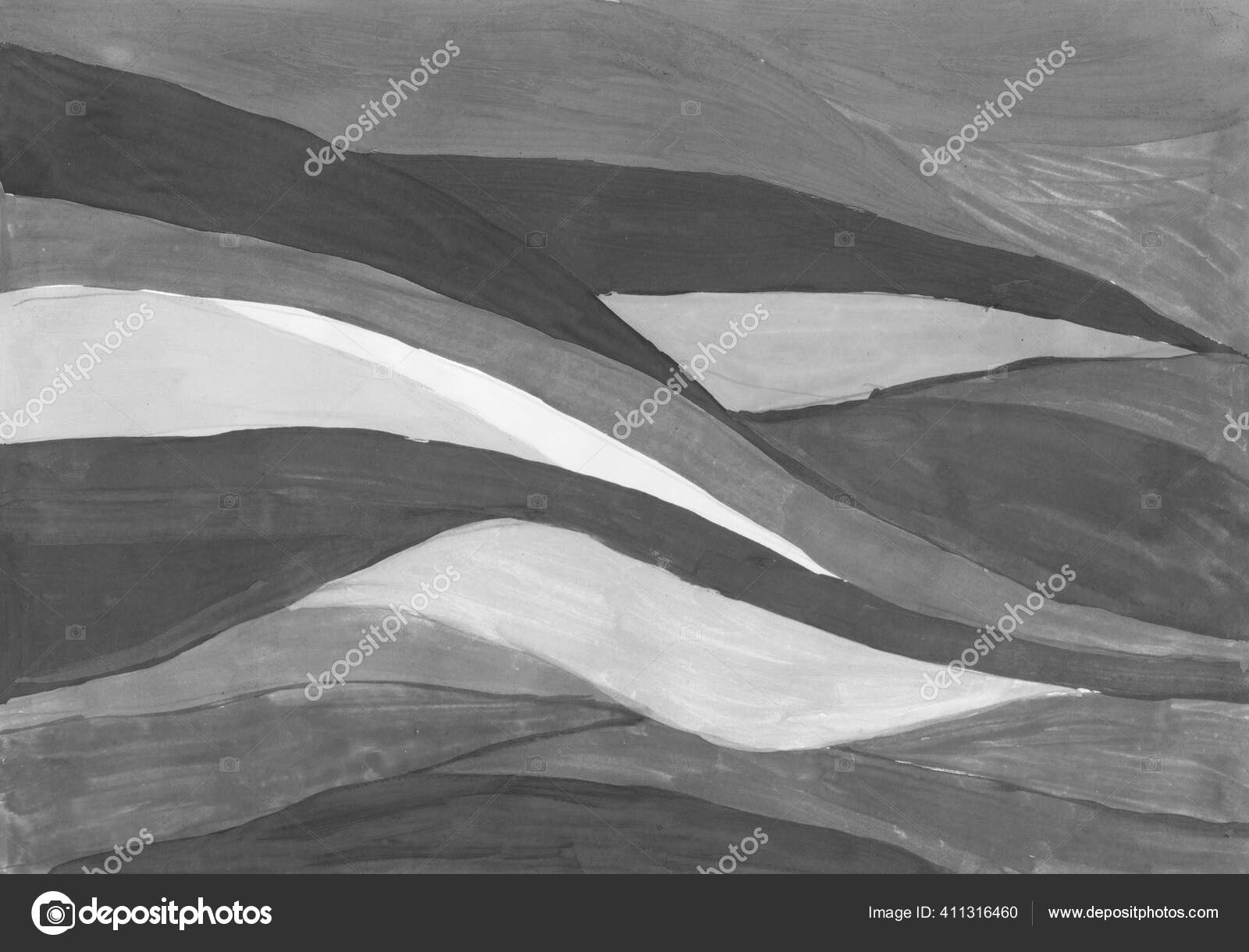 gray black and white gradient, gouache acrylic tempera paint in