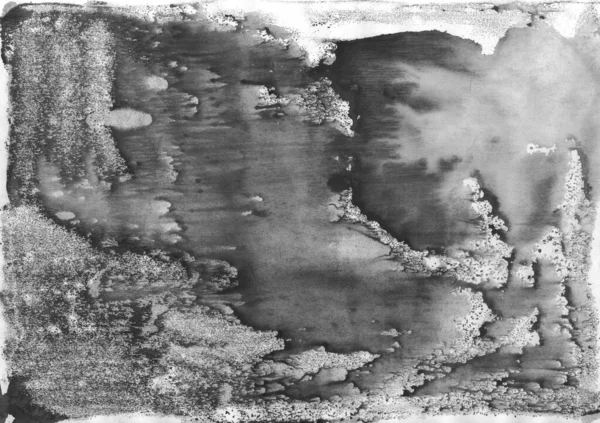 Tinta Cinza Branco Preto Técnica Monotipo Fundo Textura Abstrata Para — Fotografia de Stock