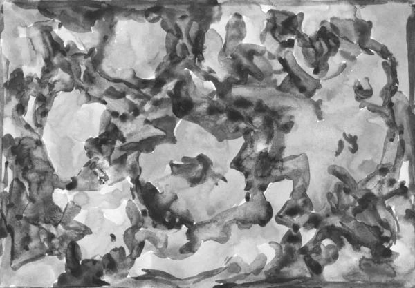 Живопись Современное Искусство Серый Черно Белый Градиент Гуашь Акриловая Краска — стоковое фото