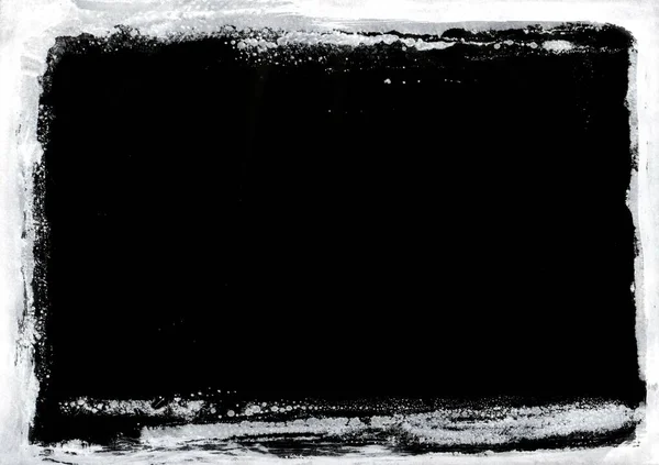 Abstraktní Grunge Rám Černobílé Pozadí Kapky Barvy Skvrny Inkoust Šablony — Stock fotografie