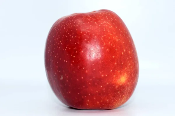 Grosse Pomme Rouge Sur Fond Blanc — Photo