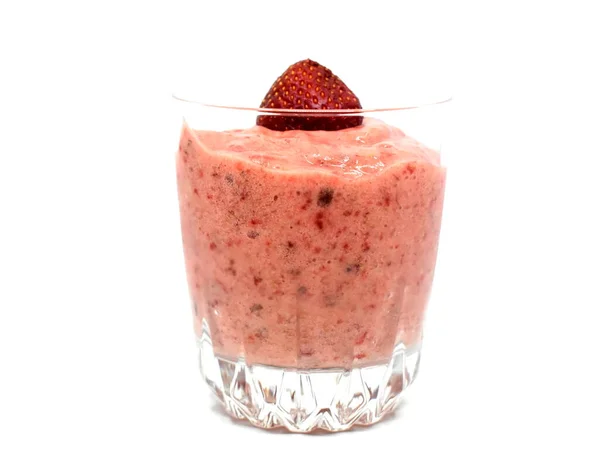 Veganer Smoothie Zutaten Tiefgefrorene Bananen Erdbeeren Und Datteln — Stockfoto