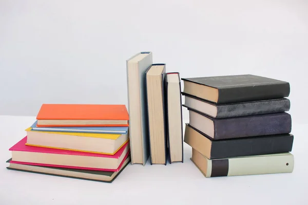 Stack Books White Background — Stock Photo, Image