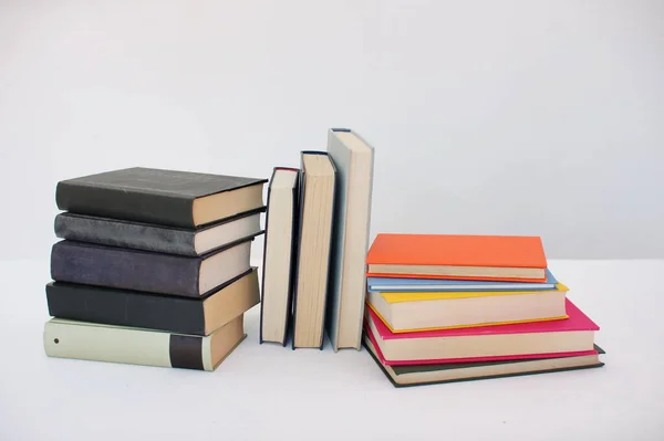 Stack Books White Background — Stock Photo, Image