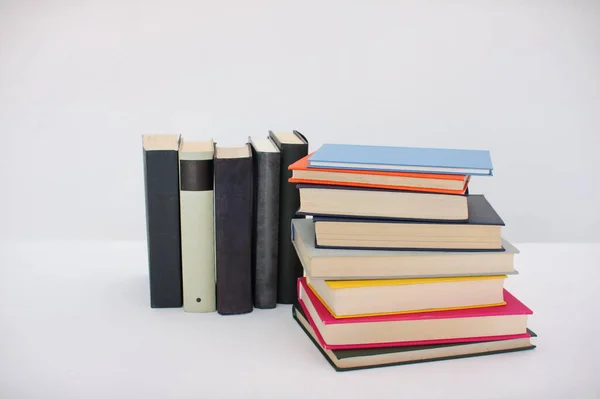 Stack Books White Background — Stock Photo, Image