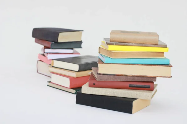 Stack Books White Background — Stock Photo, Image