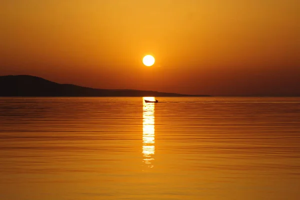 Sonnenuntergang Makarska Kroatien — Stockfoto