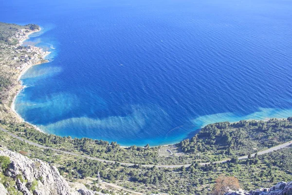 Panoramic View Mountain Biokovo Sea Makarska Dalmatia Croatia — Stock Photo, Image