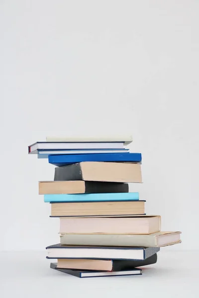 Stack Books White Background — Stock Photo, Image