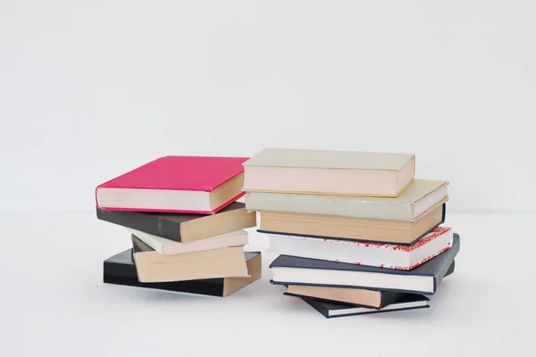 Stack Books White Background — Stock Photo, Image