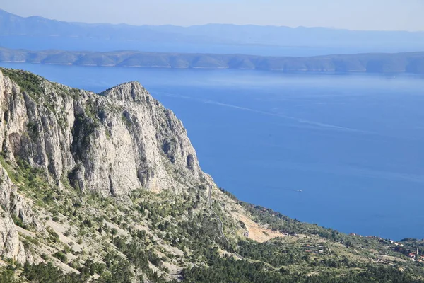 ビオコヴォ山からアドリア海とダルマチア中部の島々への眺め — ストック写真