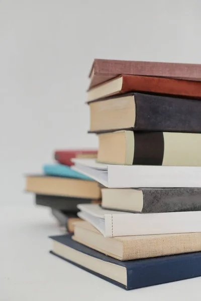 Stack Books White Background — Stock Photo, Image