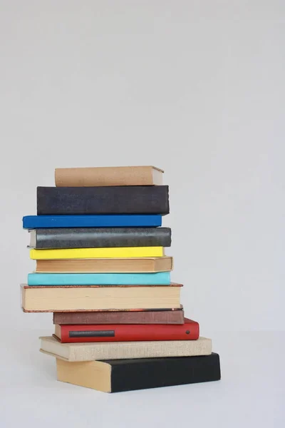 Stack Books White Background — Stock Photo, Image