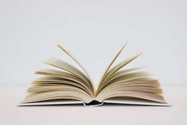 Beyaz arkaplan üzerine kitap aç