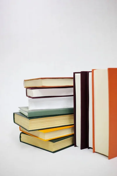 Stack Books White Background — Stock Photo, Image