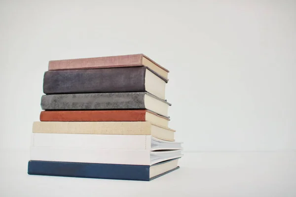 Stack Books White Background — Stock Photo, Image