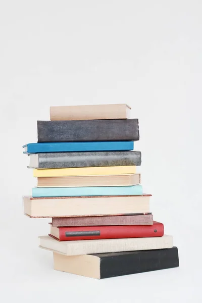 Stack Books White Background — Stock Photo, Image