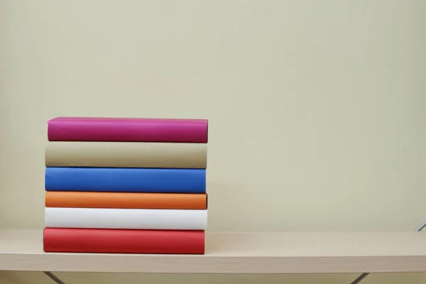 Stack Books Shelf — Stock Photo, Image