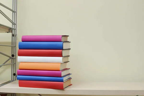 Stack Books Shelf — Stock Photo, Image