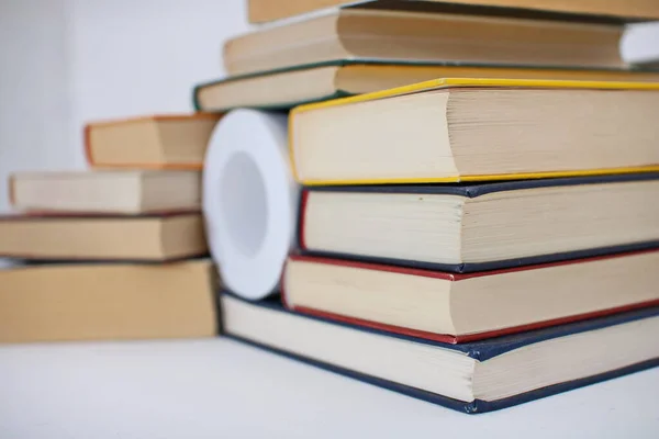 Stack of Books on white background