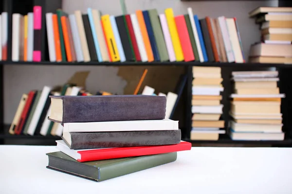 Montón Libros Biblioteca — Foto de Stock