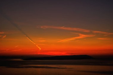 Sunset above the Adriatic sea clipart